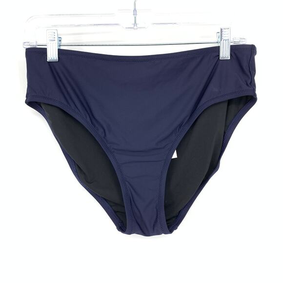 J.Crew Bikini Brief Bottom Full Coverage Womens Size Medium Navy Blue NEW - Picture 1 of 7